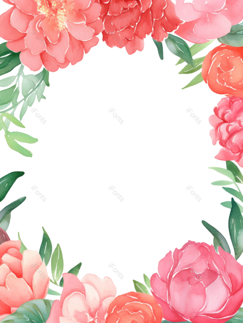 花边素材图片,花朵素材元素,母亲节素材PNG,花边框免抠素材